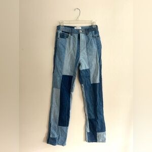 Reformation patchwork jeans size 25